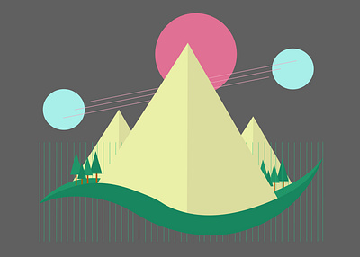 Mountain range colorful flat flatdesign illustration illustrator landscape mountains vector