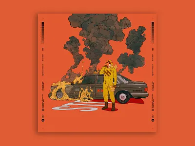 safe drive accident characterdesign digitalart fire illustration race tuanmulo