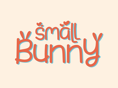 Small Bunny lettering logotype typography