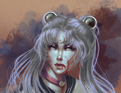 Dark Sailor moon drawing drawingart fanart illustration illustrator photoshop sailormoon