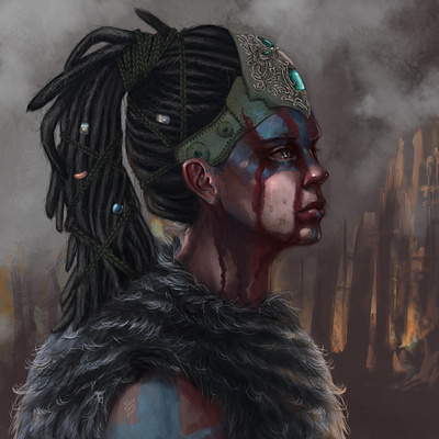 Hellblade Senua fanart fanart illustration illustrator photoshop