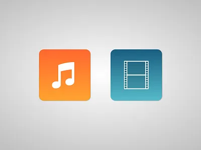 Audio & Video Icons audio design film icon movie music note vector video