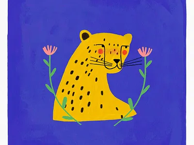 Cheetah 💛 adobe fresco animal animals cheetah fresco illustration illustration art illustrator kids illustration paint