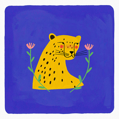 Cheetah 💛 adobe fresco animal animals cheetah fresco illustration illustration art illustrator kids illustration paint