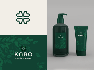 KARO Beauty Salon - Logo design beauty branding design leaf logo salon