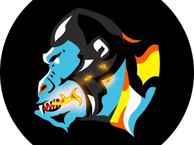 Warmed up! - vectorised bold design flame illustrations logo mascot orange powerful red vector warmed