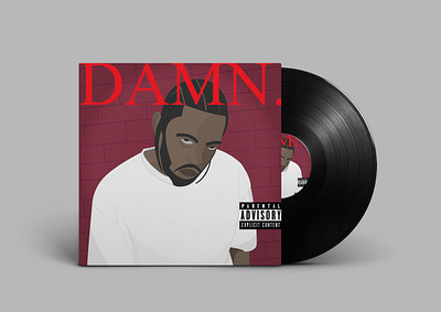 Kendrick Lamar - DAMN. album album art album artwork album cover album cover design design digital art illustration kendrick kendrick lamar lamar