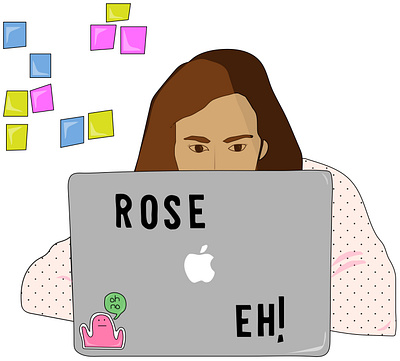 Rose illustrated design illustration