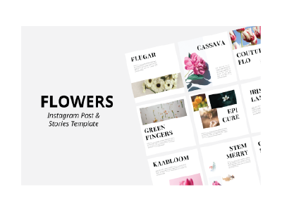 Flowers Instagram Post & Instagram Posting clean design design instagram instagram banner instagram post instagram stories instagram template instagram templates product promotion promotion templates social media social media template template template design templates