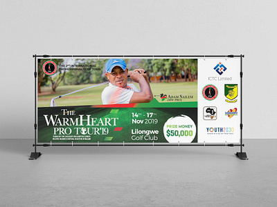 Pro Tour 19 Billboard Mockup branding design golf illustrator logo minimal