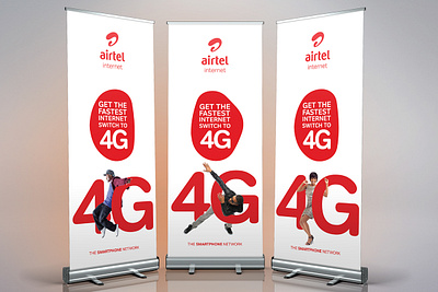 Airtel 4G Banners banners branding design minimal