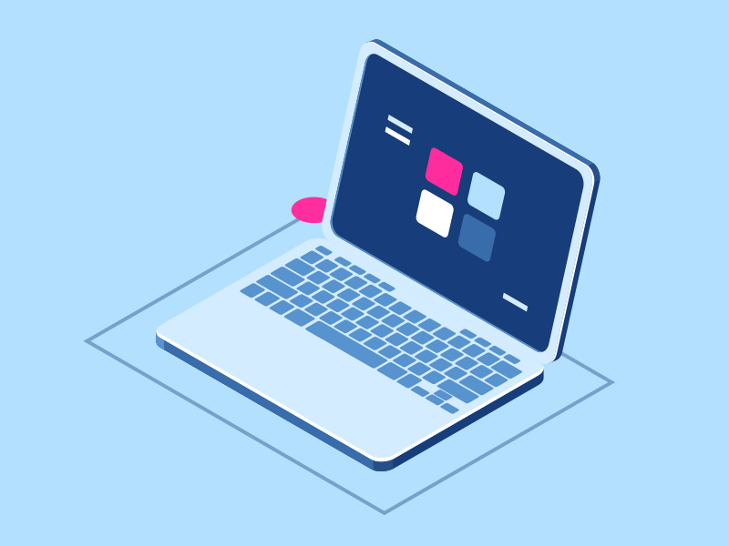 Isometric Laptop 2.5d adobe after effect animation animation after effects gif animation html5 illustration illustration animation isometric isometric animation isometric illustration isometric laptop lottie lottiefiles svg animation