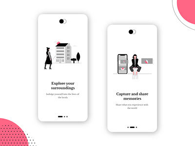 Walkthrough Screen UI abstract app branding daily design flat illustration minimal ui ux vector