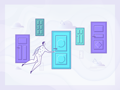 VoluumDSP - blog post graphics affiliate marketing blog character header illustration