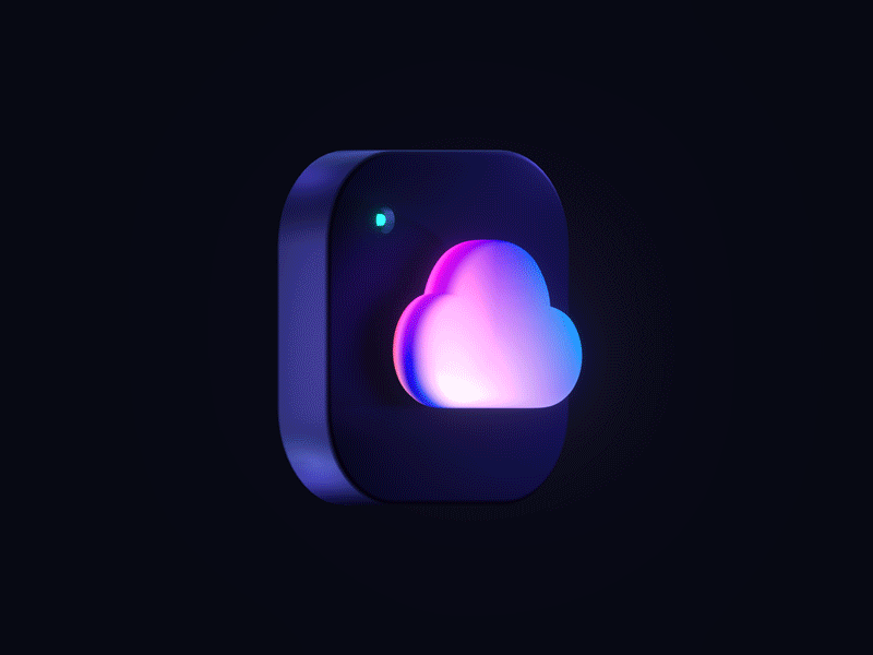 Cloud app 3d rendering app blender cloud app eevee gradient icon design rendering wantline