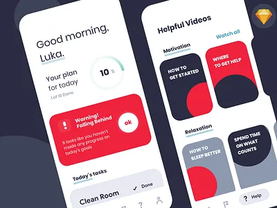 DAILY UI - Productivity app app daily ui dailyui download freebie sketch ui