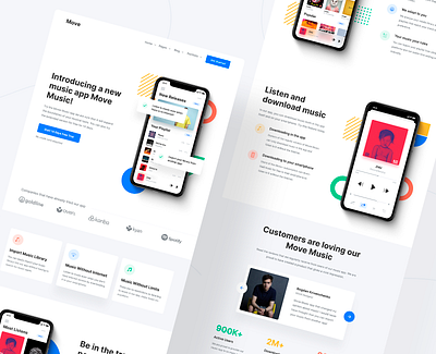 Homepage Mobile App app clean concept creative design homepage template web web design webdesign website