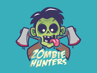 Zombie Hunters badge funny halloween hunter hunting hunting t shirt logo patch scout walker walking dead zombie