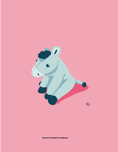 Souvenirs d'enfance, mon chasseur de cauchemars. child cute design dream flat illustration illustration peluche plush