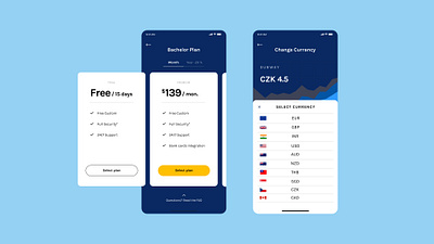 Subscription app application currency selection iphone x subscription ui ux uxui
