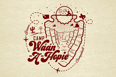 Camp Waan-A-Hopie t-shirt graphic arizona branding chad syme design digital illustration grand canyon graphic apparel illustration illustrator logo new mexico seattle vector