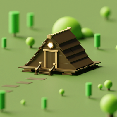 Tiny House blender blender 3d blender3d cycles cyclesrender isometric isometric art isometric illustration