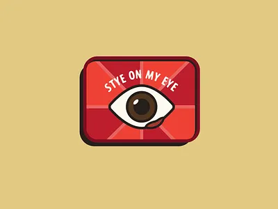 "Stye on my eye" Badge badge badge design branding design flat illustration lettering logo type typography vector
