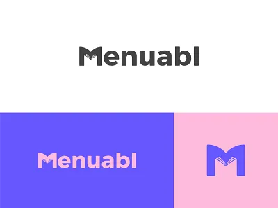 Menuabl - M Logo Design book logo branding consulting logo custom font customtype education logo elegant graphic design identity lettermark logo logo m logo mark minimalistic negative space logo organic school logo smart creative sophisticated logo vintage