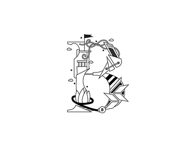 B is for.... 2d 36daysoftype 3d abstract artwork design digital artist graphic design illustration illustrator lettering logo vector