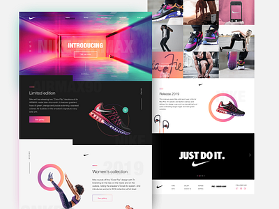 Nike - AirMax Campaign color frontend gradient responsive design ui ux web website website design