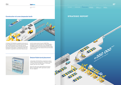 annual report graphic design illustration infographics isometric