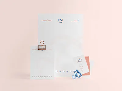 Luana Casari brand design brand identity design branding clean logo design health logo healthcare stationery stationery design stationery set