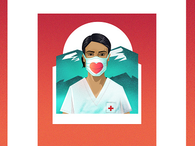 Nurse Illustration app artwork black branding design dribbble invite graphicdesign icon identity illustration art illustrations illustrator logo nurse pink red ui vector webdesign website design