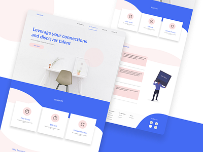 Client Landing Page | Hiring Tech branding colours design figma typography ui ux