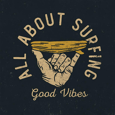 All about Surfing apparel artwork badass badge branding design illustration logo vector art vintage