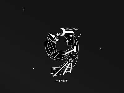 The Night 2d 36dayoftype 3d abstract artwork conceptual art design digital artist illustration logo type vector