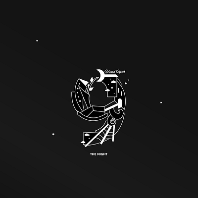 The Night 2d 36dayoftype 3d abstract artwork conceptual art design digital artist illustration logo type vector