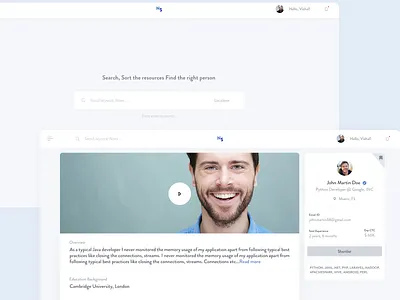 Noble Spaces - Profile and Search Page application dailyui design illustration logo noble notification spaces ui uichallenge webapp webapp design webdesign website