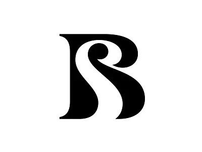 SB / BS bs elegant letter logo logo mark symbol logotype mark monogram negative space negative space logo sb symbol typography
