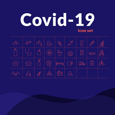 covid-19 corona covid 19 icons social distance