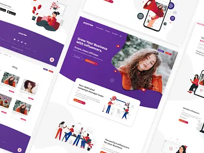 PopTribe Web UI/UX Design adobexd branding design homepage design illustration minimal typography uidesign uxdesign webapp design webdesign website website design