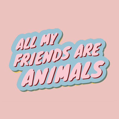 All My Friends Are Animals Logo logo stop motion