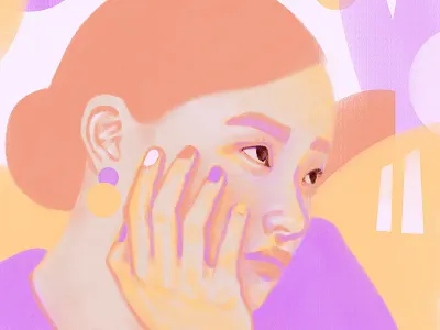 Tangerine Trees & Marmalade Skies design digital art illustration illustration art illustration digital minimalist painting photoshop portrait portrait illustration