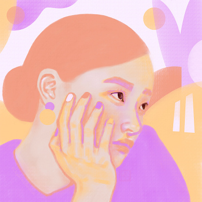 Tangerine Trees & Marmalade Skies design digital art illustration illustration art illustration digital minimalist painting photoshop portrait portrait illustration