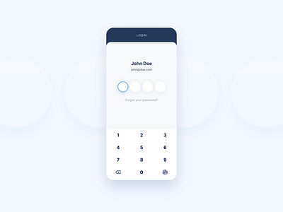 Login screen for shipping app app clean contrast digital fingerprint light login minimal mobile numpad password product shipping sign in simple simplicity ui user ux