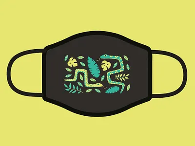 Mask Design for Awesome Merch design illustration leaves