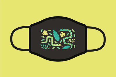 Mask Design for Awesome Merch design illustration leaves