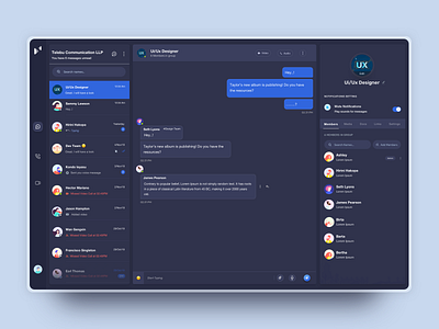 Web Business Chat branding communications dark ui design dribbble illustration profile page ui ux design vector visual visual design visualization