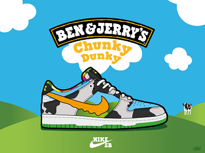 Chunky Dunky illustration ben and jerry nike sb nike shoes trainer trainers