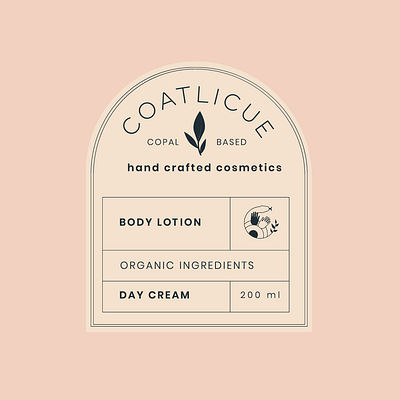 Coatlicue - Body Lotion branding branding design identity design logo tag design